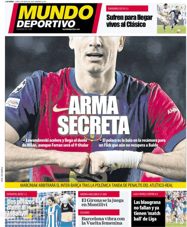 Capa jornal Mundo Deportivo 2025-05-05