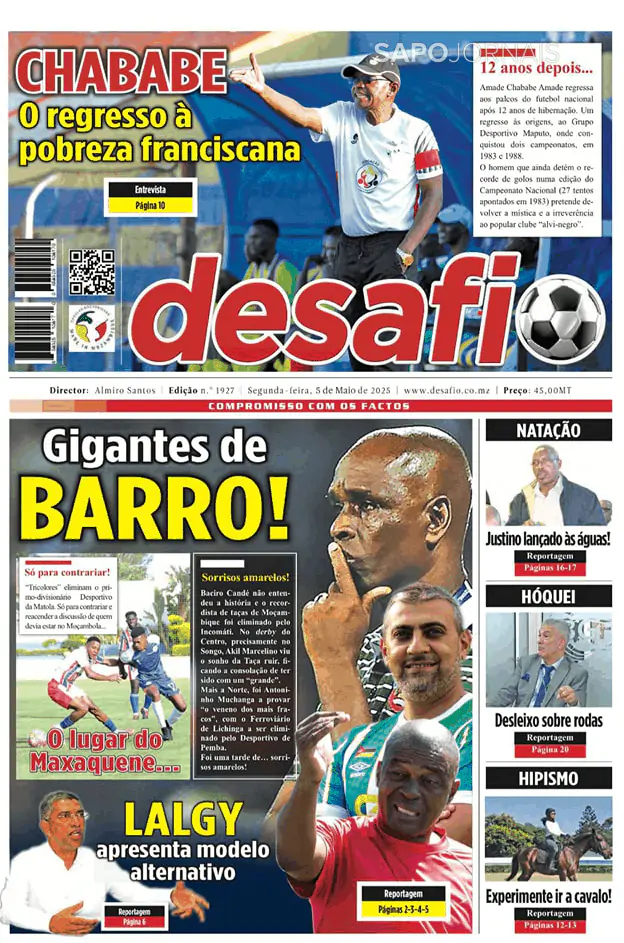 Capa jornal Desafio 2025-05-05