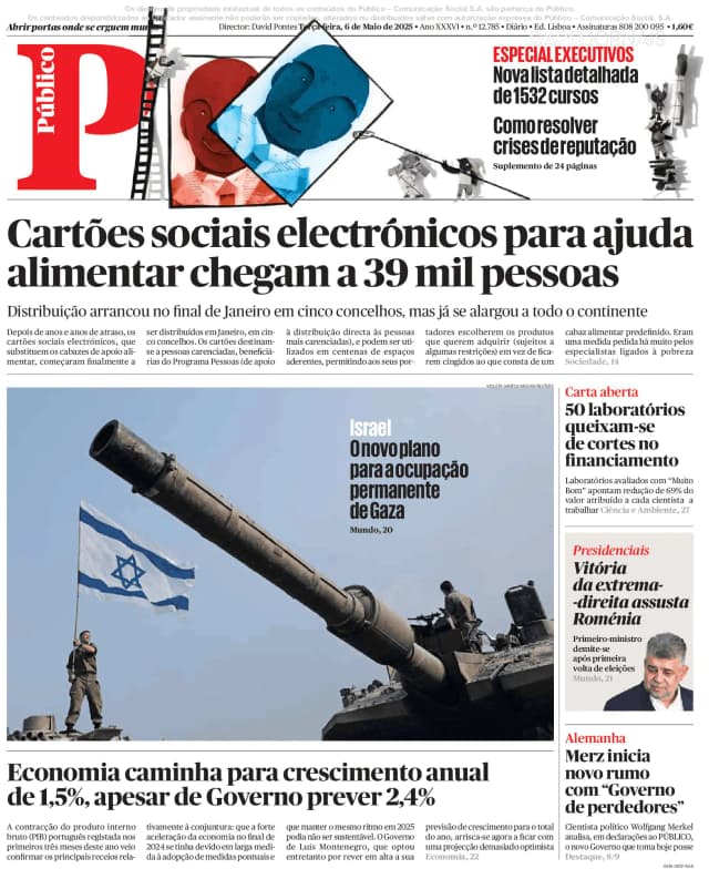 Capa jornal Público 2025-05-06