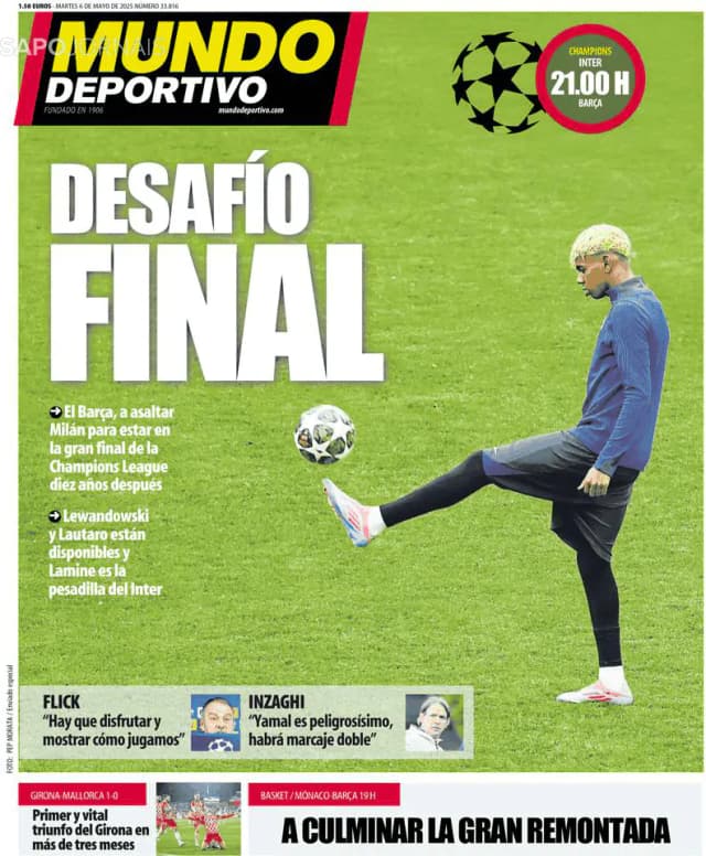 Capa jornal Mundo Deportivo 2025-05-06