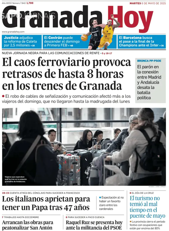 Capa jornal Granada Hoy 2025-05-06