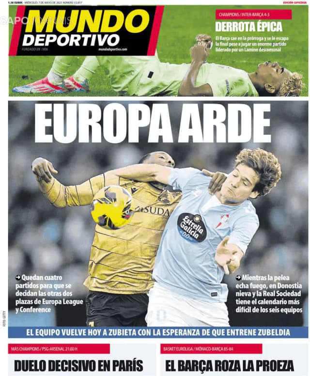 Capa jornal Mundo Deportivo (Gipuzkoa) 2025-05-07