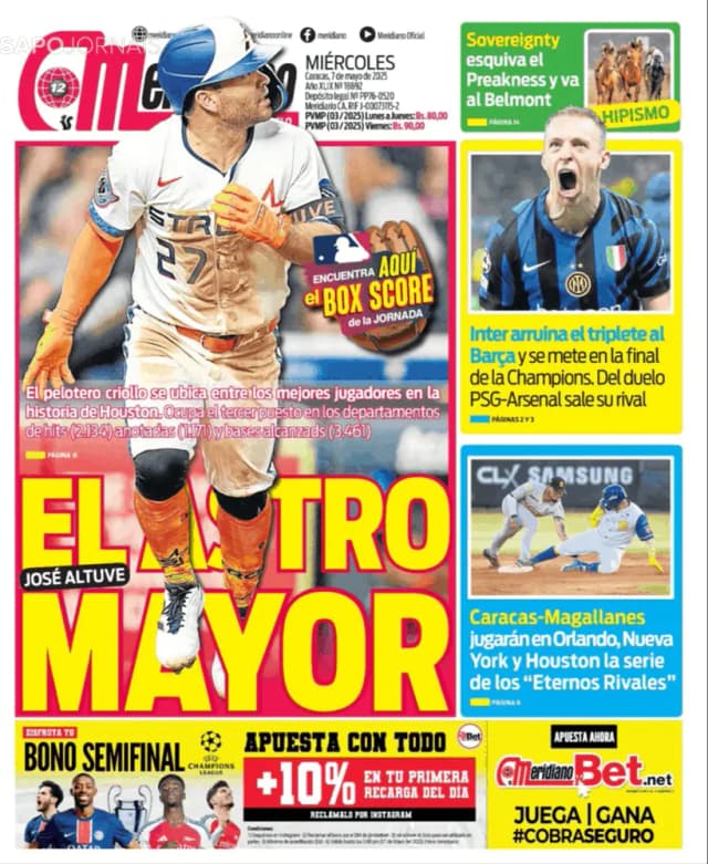 Capa jornal Meridiano 2025-05-07