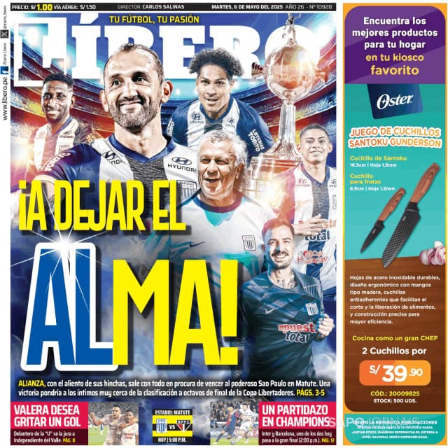 Capa jornal Líbero 2025-05-06