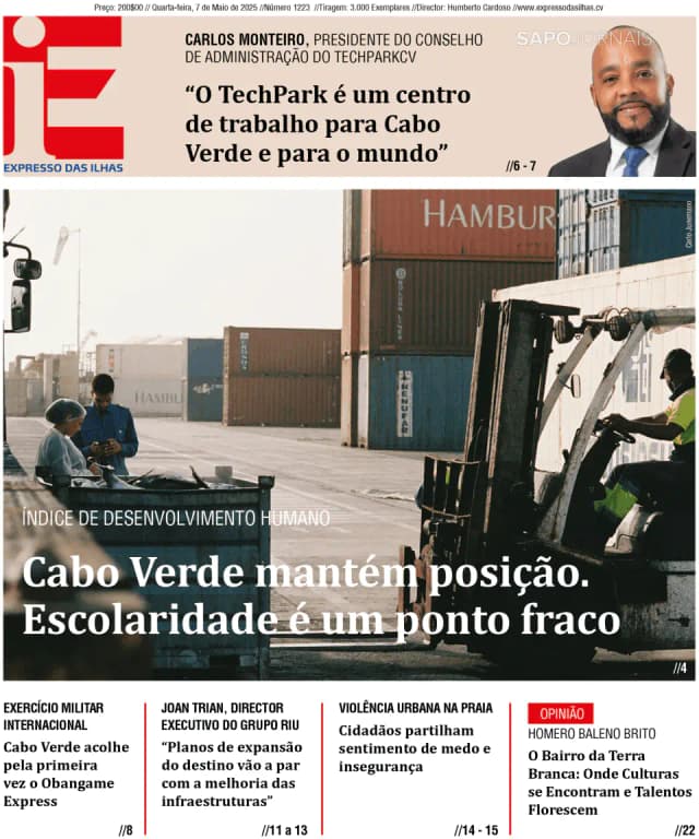 Capa jornal Expresso das Ilhas 2025-05-07
