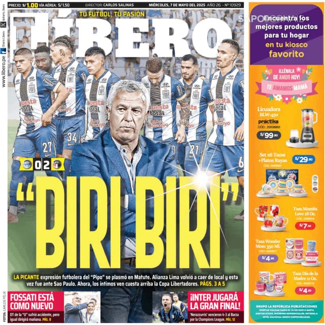 Capa jornal Líbero 2025-05-07