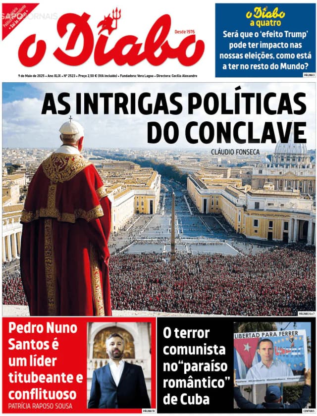Capa jornal O Diabo 2025-05-09