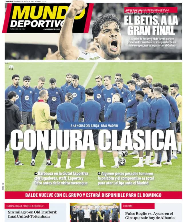 Capa jornal Mundo Deportivo 2025-05-09