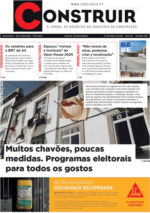 Capa jornal Construir 2025-05-08