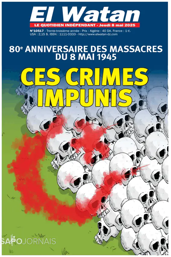 Capa jornal El Watan 2025-05-08