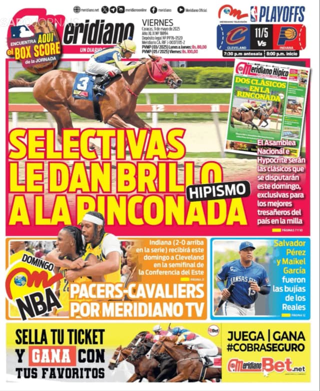Capa jornal Meridiano 2025-05-09