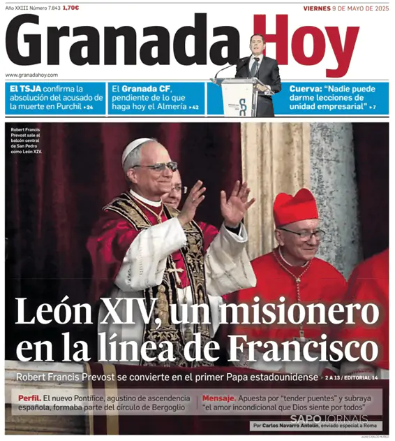 Capa jornal Granada Hoy 2025-05-09