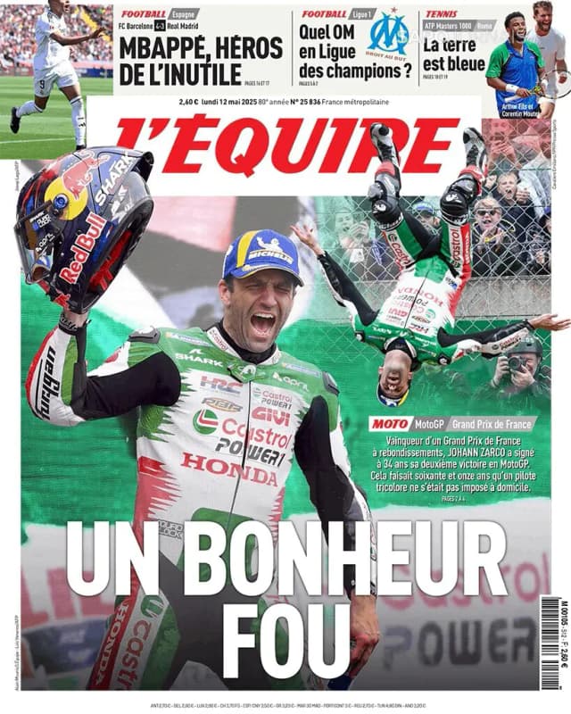 Capa jornal L'Équipe 2025-05-12