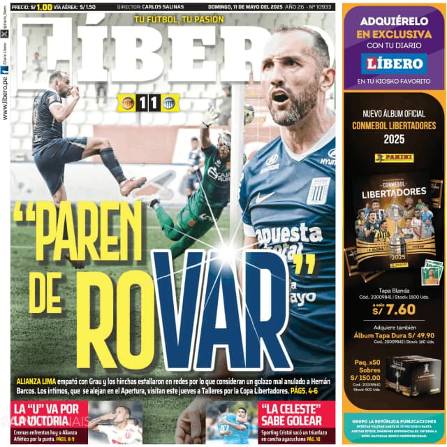 Capa jornal Líbero 2025-05-11