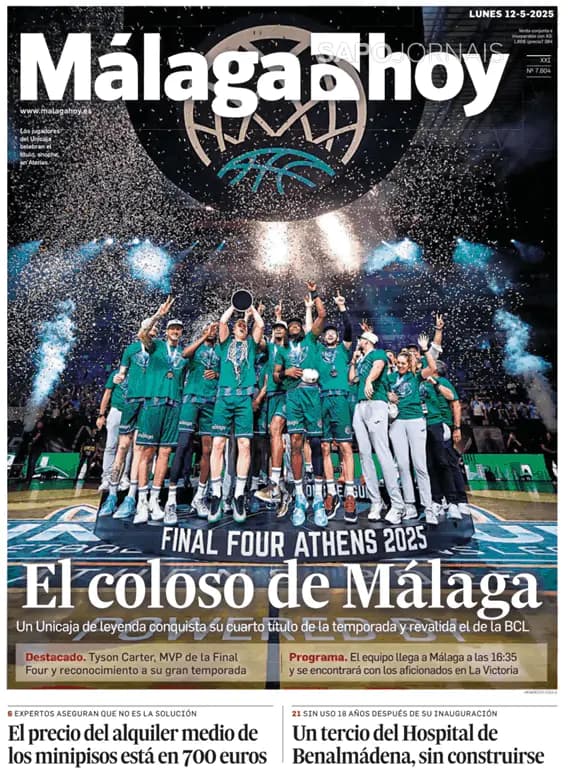 Capa jornal Málaga Hoy 2025-05-12