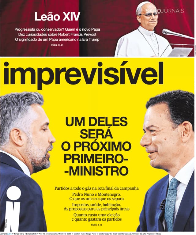 Capa jornal Jornal i 2025-05-13