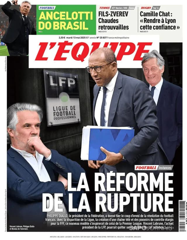 Capa jornal L'Équipe 2025-05-13