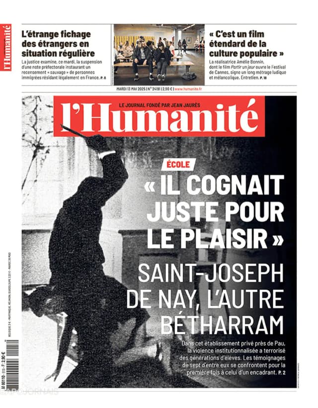 Capa jornal L'Humanité 2025-05-13