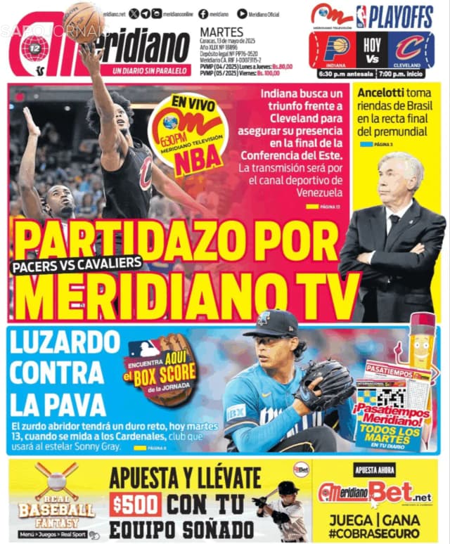 Capa jornal Meridiano 2025-05-13