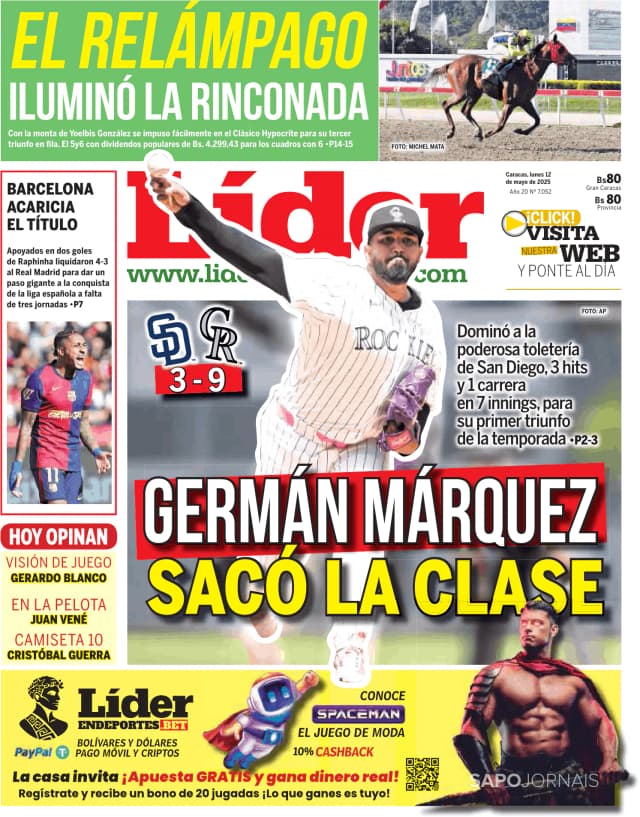 Capa jornal Líder 2025-05-12