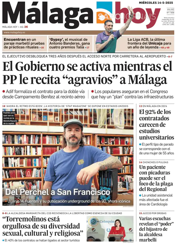 Capa jornal Málaga Hoy 2025-05-14