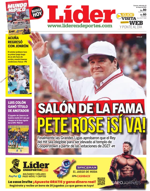 Capa jornal Líder 2025-05-14