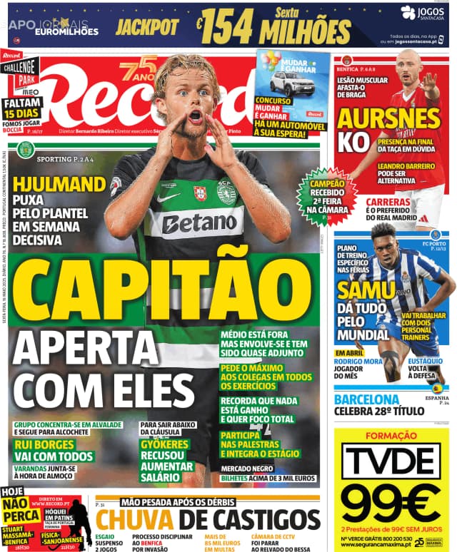 Capa jornal Record 2025-05-16