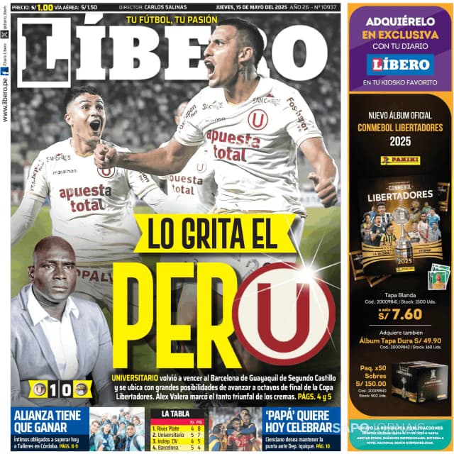Capa jornal Líbero 2025-05-15