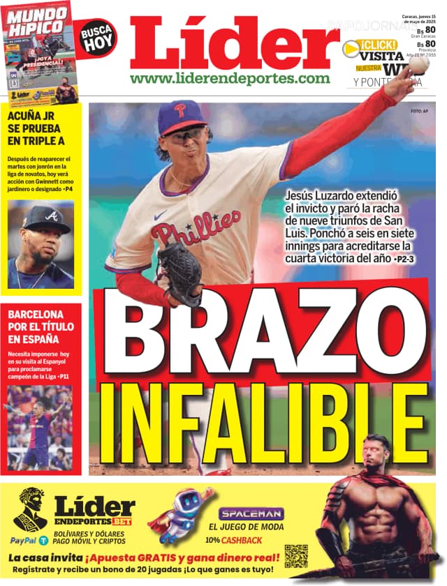 Capa jornal Líder 2025-05-15