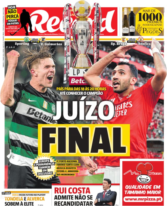Capa jornal Record 2025-05-17