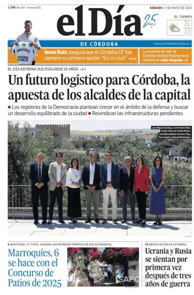 Capa jornal El Día de Córdoba 2025-05-17
