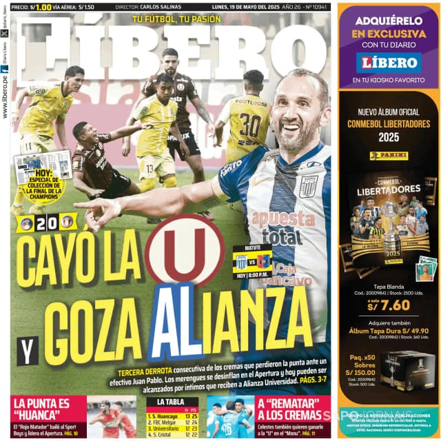 Capa jornal Líbero 2025-05-19