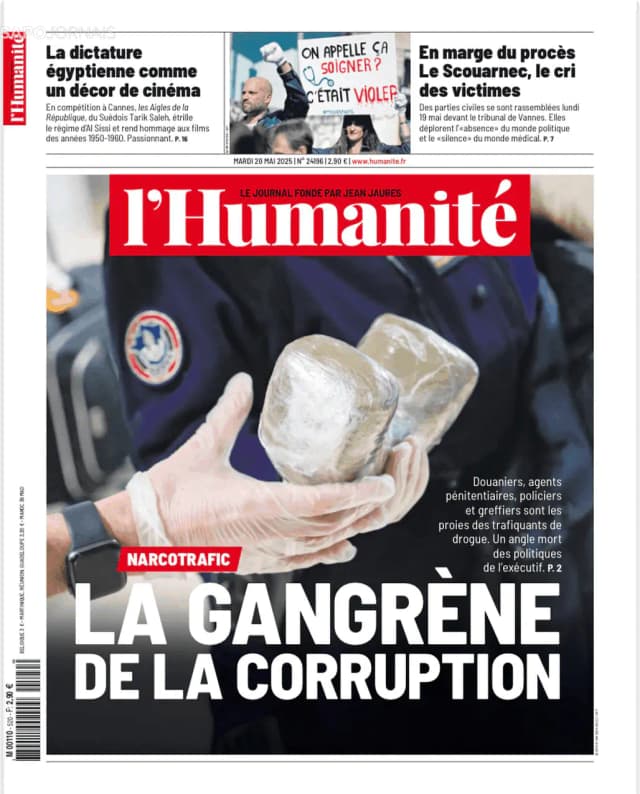 Capa jornal L'Humanité 2025-05-20