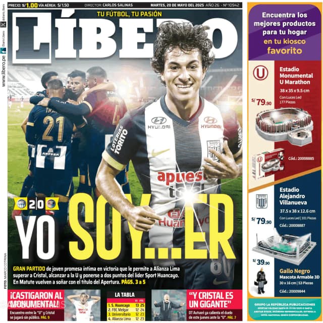 Capa jornal Líbero 2025-05-20