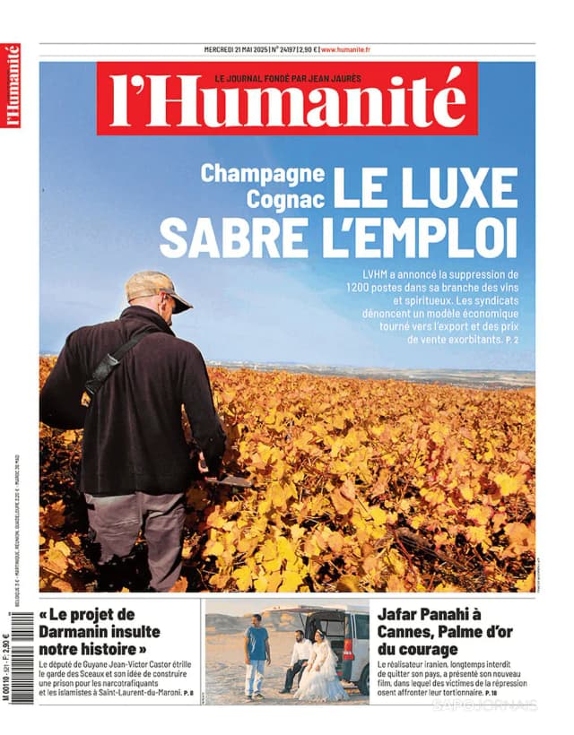 Capa jornal L'Humanité 2025-05-21