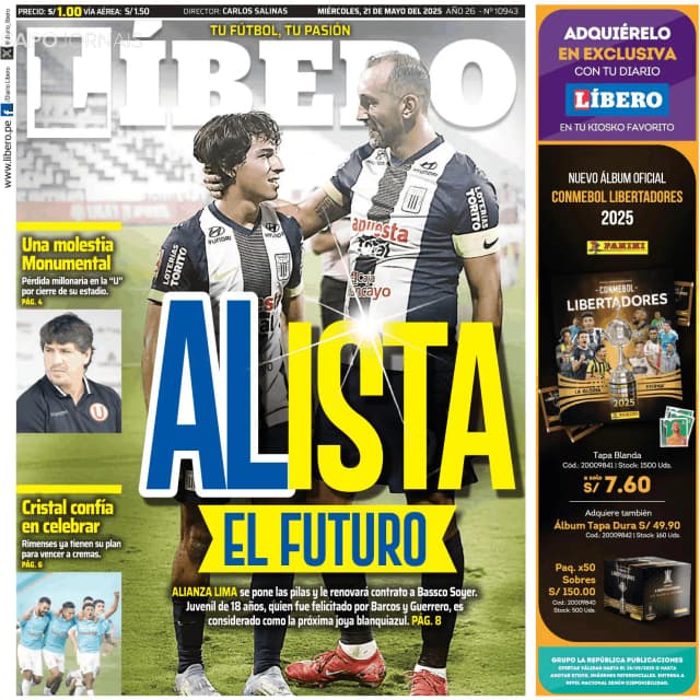 Capa jornal Líbero 2025-05-21