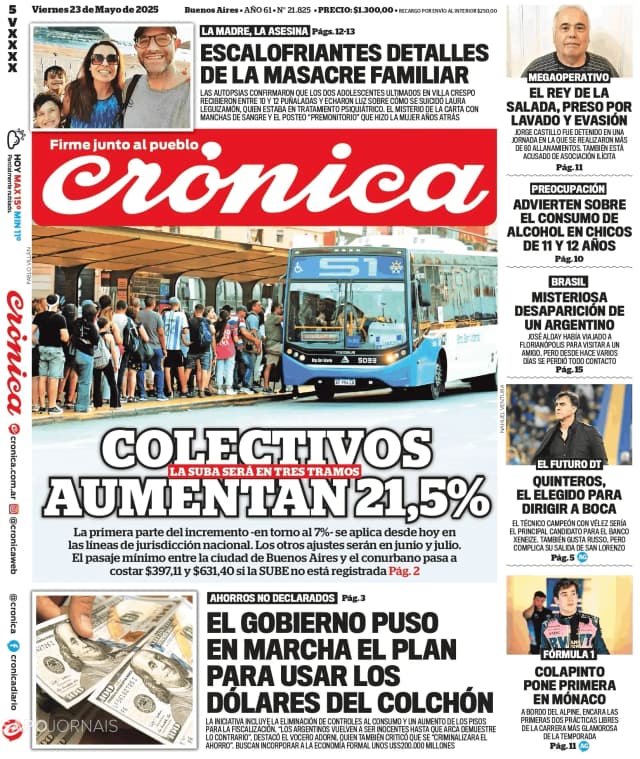 Capa jornal Crónica 2025-05-23
