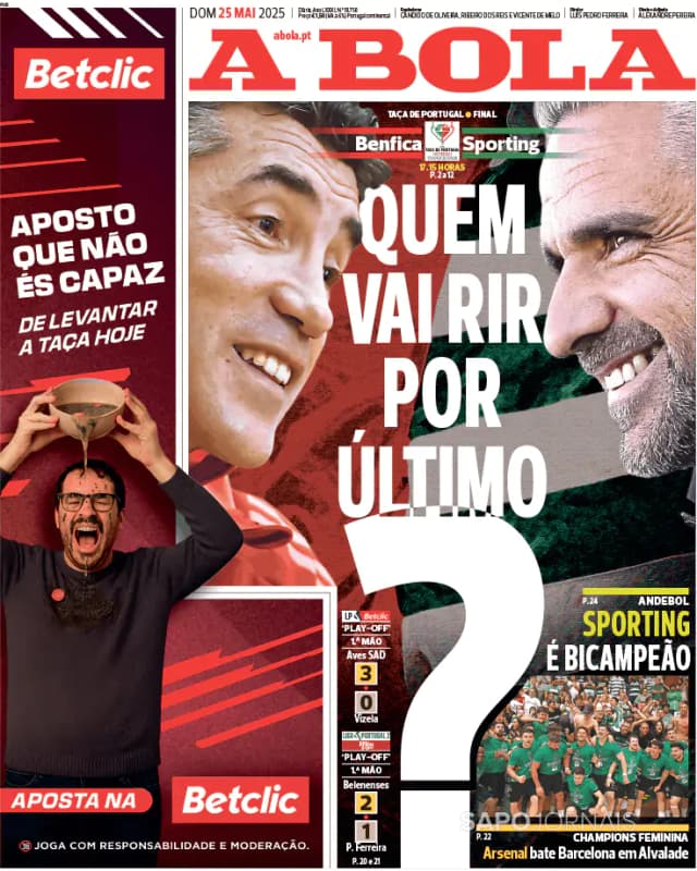 Capa jornal A Bola 2025-05-25