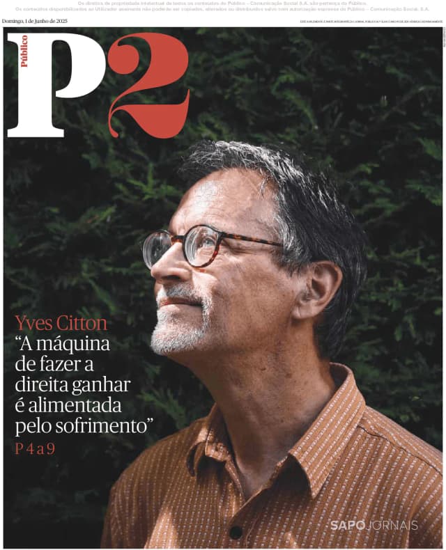 Capa jornal P2-Público 2025-06-01