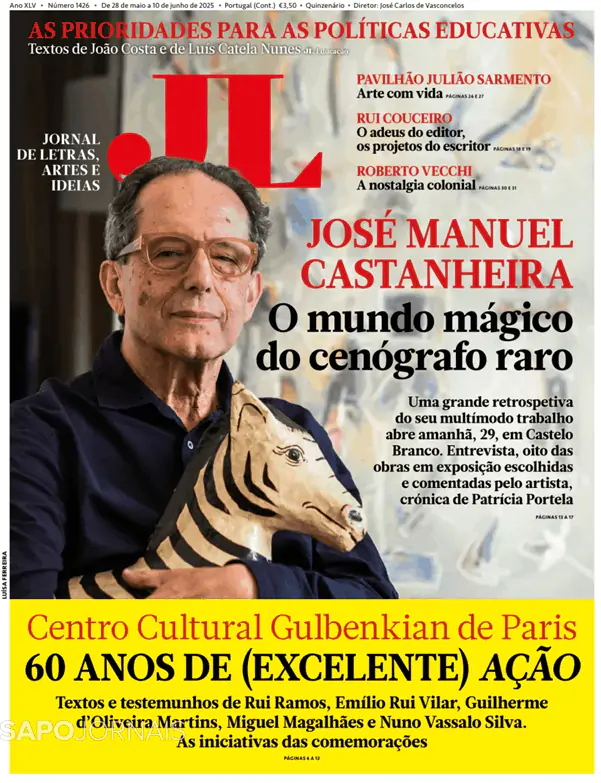 Capa jornal Jornal de Letras 2025-05-28