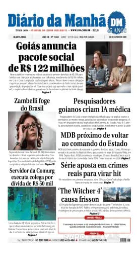 Capa jornal Diário da Manhã 2025-06-04