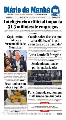Capa jornal Diário da Manhã 2025-06-05