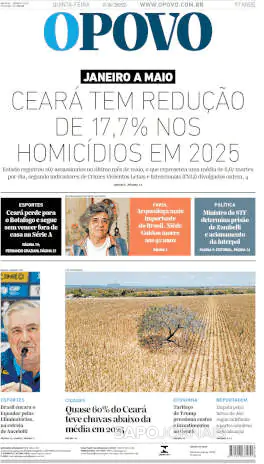 Capa jornal O Povo 2025-06-05