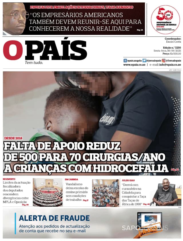 Capa jornal O País 2025-06-06