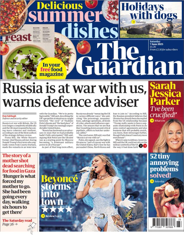Capa jornal The Guardian 2025-06-07