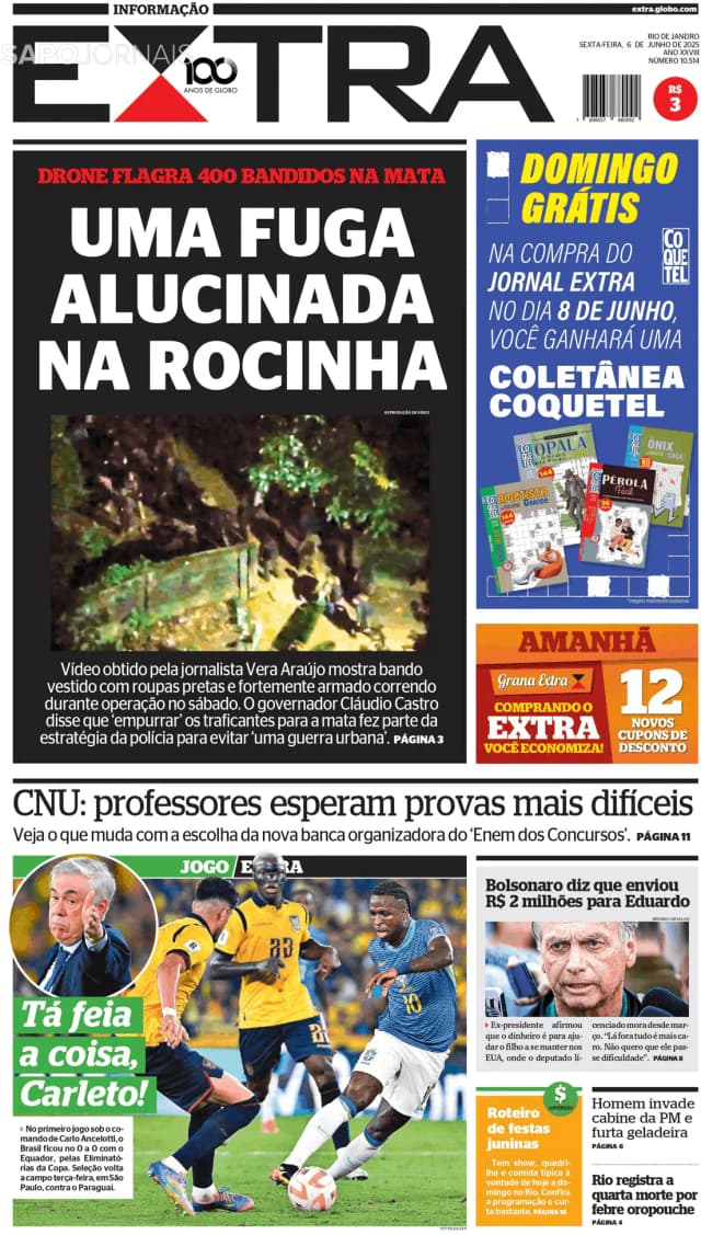 Capa jornal Extra 2025-06-06