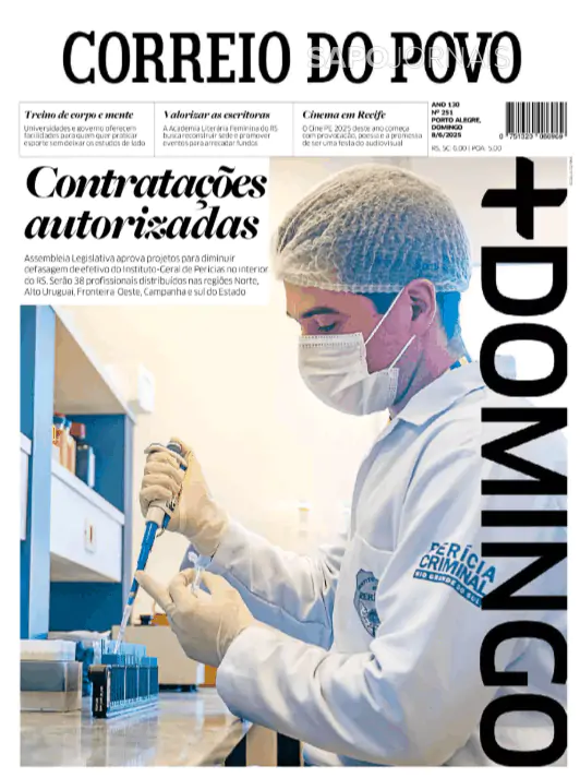 Capa jornal Correio do Povo 2025-06-08