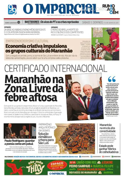 Capa jornal O Imparcial 2025-06-07
