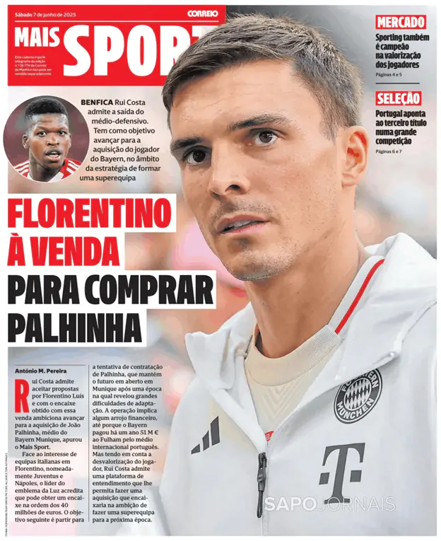 Capa jornal Mais Sport-CM 2025-06-07