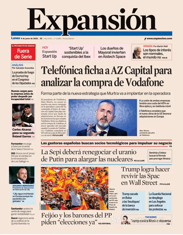 Capa jornal Expansión 2025-06-09